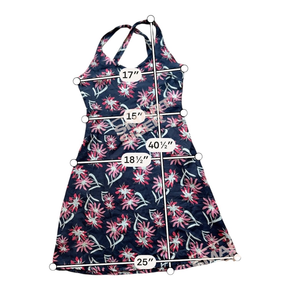 Antonio Fusco Vintage Floral Halter Dress Pink Italian Designer Size S - Picture 3 of 4